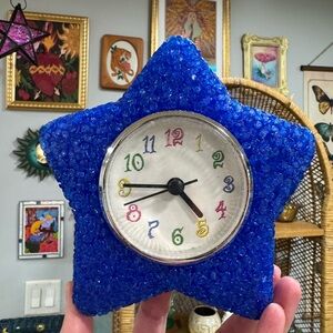 Vintage Y2K Popcorn Star Clock